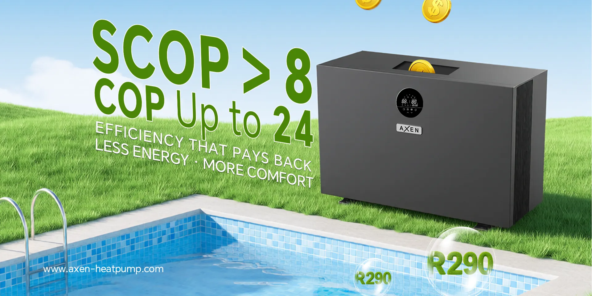 Comfort, efficiency, savings — and endless pool time.