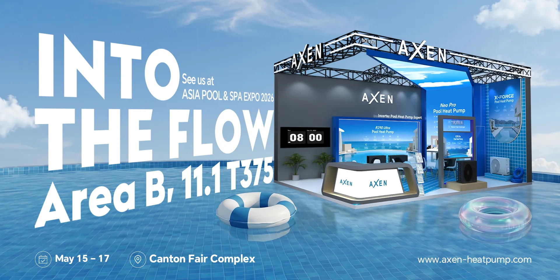 Into the Flow · Meet AXEN at ASIA POOL & SPA EXPO 2026